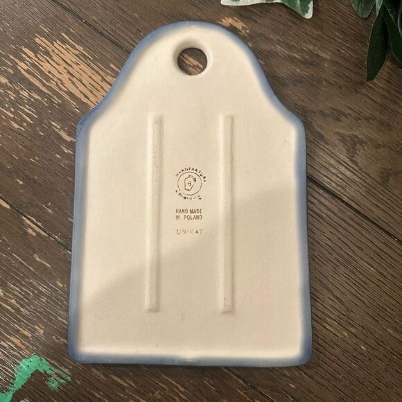 Polish Pottery Boleslawiec‎ Cutting Board Cheese Board Trivet Holly Leaf - Picture 4 of 6